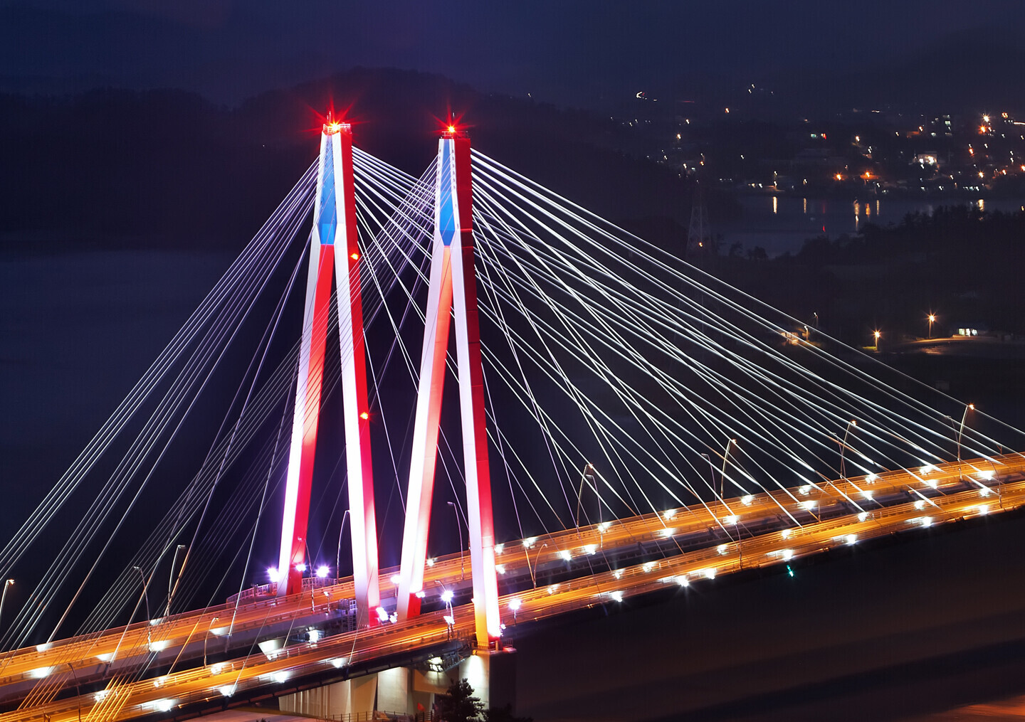 Jindo Bridge at Night